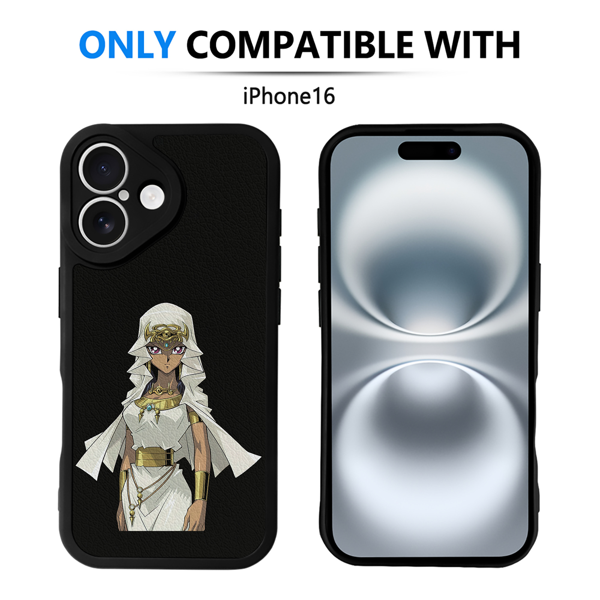 遊☆戯☆王 Yu-Gi-Oh! 【iPhone 16シリーズ対応】シリコンスマホケース（レザー調） 材質：シリコン